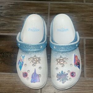 Disney Frozen platform Clogs for Adults by Crocs Size 8 Women - Elsa and Anna
